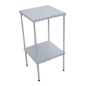 Mesa Auxiliar 40x40cm Inox pés com ponteiras
